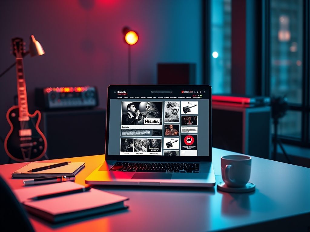 Criação de sites para Bandas